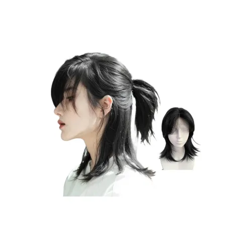 BEIQING Wolf Tail and Sardine Head Унисекс Короткий Перука Японский стиль Самурай Ободок Для Нейтрального Стиля