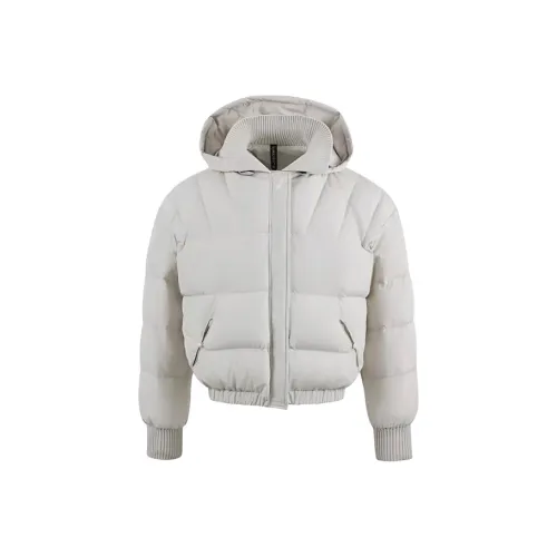 SNZX Ecru С капюшоном Пуховая куртка Женская Пуховая куртка (пуховик)