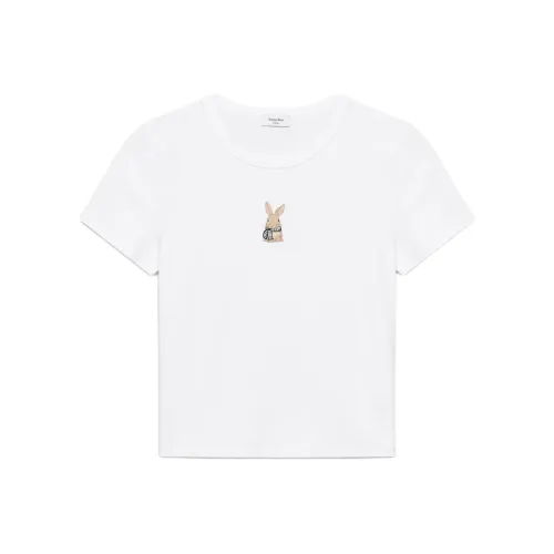 Aritzia BRT Белый Cozy Bunn Белый Удобный Кролик Женские T Рубашки