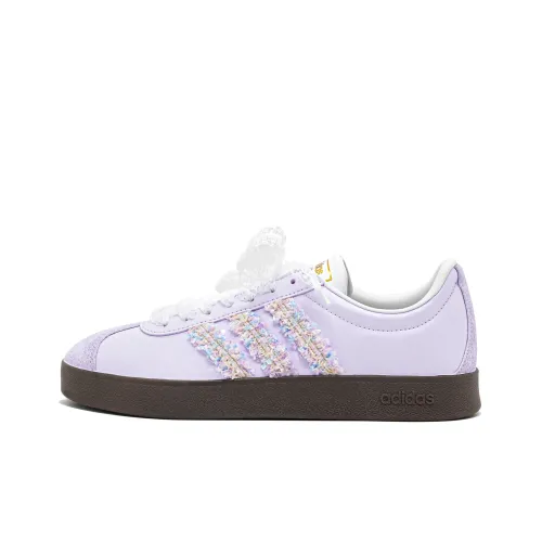 Adidas VL Court 2,0 Фиолетовый Lilac Износостойкие и Легкие Низкие Кроссовки для скейтбординга Унисекс Light Purple