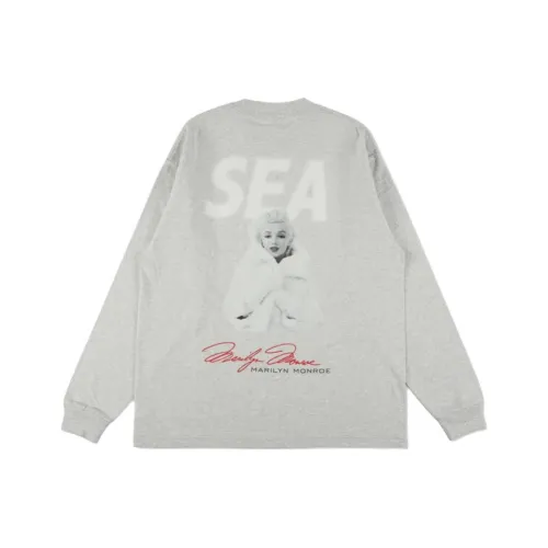 WIND AND SEA совместное издание Marilyn Monroe Коллаборация Fw25 L S tee T-рубашка Унисекс