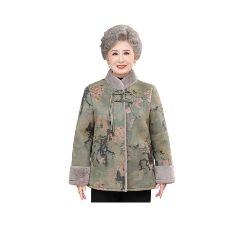 SHUHAOBAI Фруктовый зеленый Женские Средний Aged Пожилой Топы