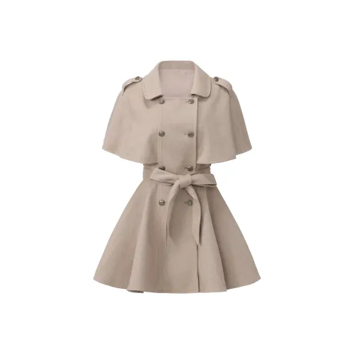 CHIWAWAMEME Молочный кофейный женский пальто