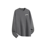 [1 пачка теплый флис круглый вырез] Серый (удобный логотип панды на груди)