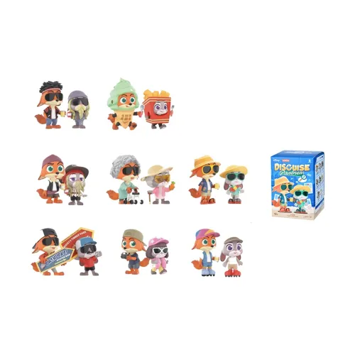 Miniso x Disney Зверополис Партнер Маски Коллекция Слепые Коробки Одиночная Слепая Коробка Полная Коробка 8 шт