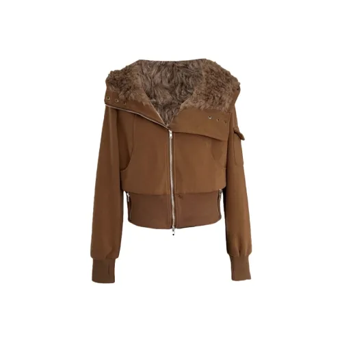 YGPRW Карамель Женские Бархатные Куртки