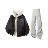 Чёрные + Светло-серые штаны