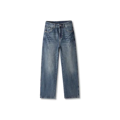 TGZT Blue Unisex Jeans TGZT Синий Унисекс Джинсы