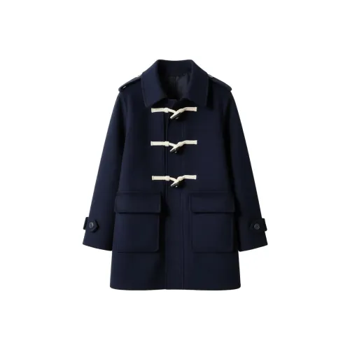 Olivia Share777 Темно-синий шерстяной женский пальто