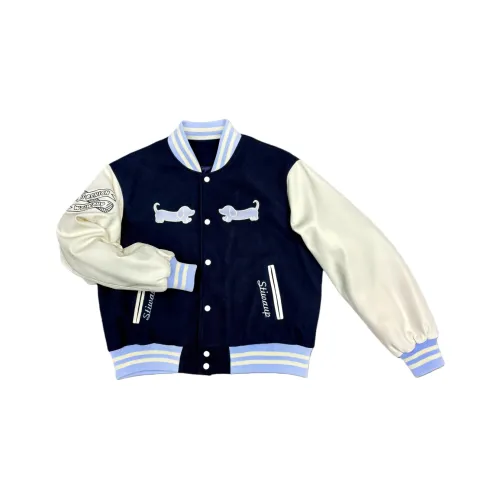 PGKZ Темно-синий белый унисекс пуховики