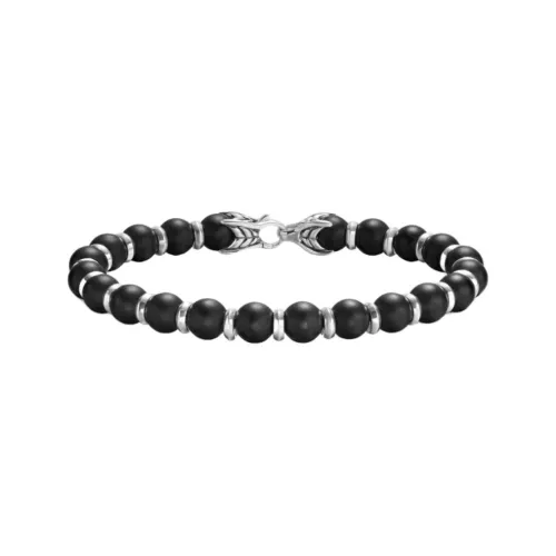 David Yurman Серебряные браслеты мужские черные
