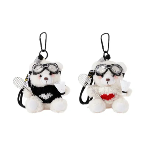 MDH Cute Badminton Shy Bear Doll Plush Pendant MDH Милый Бадминтон Застенчивый Медведь Кукла Плюшевая Подвеска