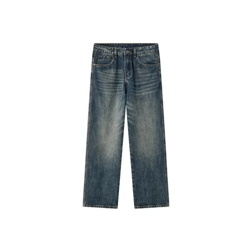 UKTK Темно-синий Мужские Джинсы