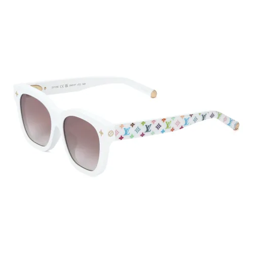 LOUIS VUITTON Ацетат Квадратные Солнцезащитные Очки Унисекс Белые