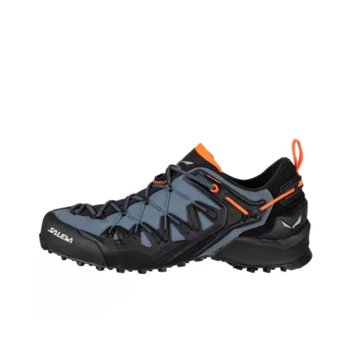 SALEWA WILDFIRE Edge Устойчивый к истиранию Отскок Низкий Топ Походная обувь Мужская Синий Черный