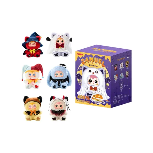 SANXIAOMAO Mischievous Призрак Журнал 400% Плюшевая кукла Слепые коробки Одиночная Слепая коробка Полная коробка 6 шт