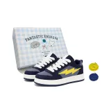 Темно-синий (Белый шнурки) (с 1 упаковкой Желто-синих шнурков)