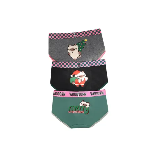 HUADIANPINSE Кошка Рождество Женские Треугольник 3 шт Женские Трусики-бикини