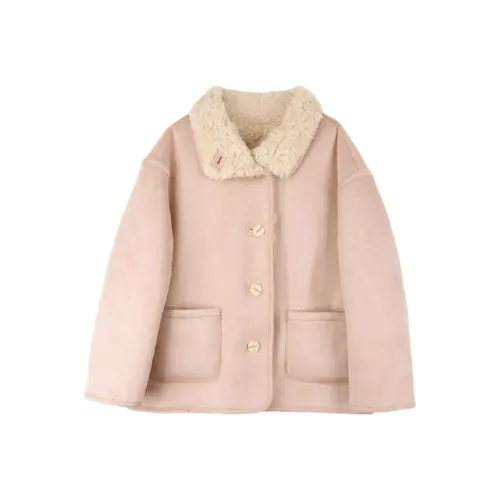 DITB Розовый Женские Бархатные Куртки