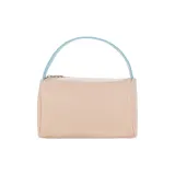 Однотонная сумка для макияжа из ПУ (полиуретана) - розовая