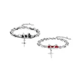 Обсидиан Крест Браслет Парный