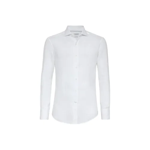 BRUNELLO CUCINELLI Белый Мужской Рубашки