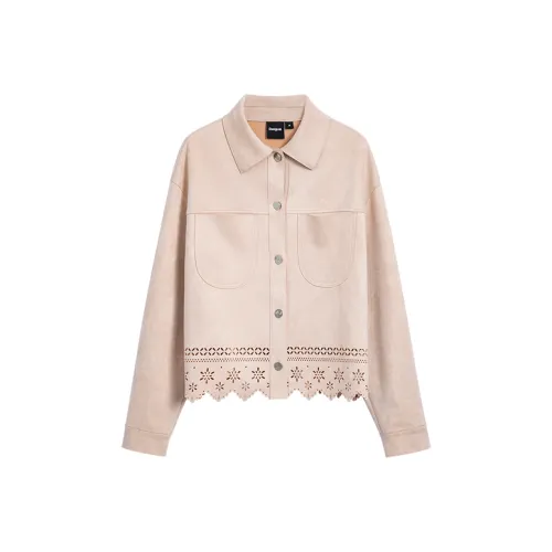 Desigual Розовый Бежевый Женский Куртки