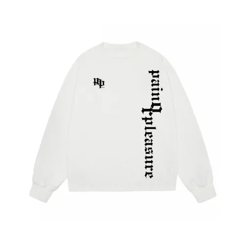 PAIN OR PLEASURE Длинный рукав Свитшот T-Рубашка Весенний Осенний Сезон Нерегулярная форма LARGE LOGO