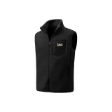 [На открытом воздухе Теплый Плюшевый Жилет] Черный (Mf47 Синий Кит Tale Логотип на груди)