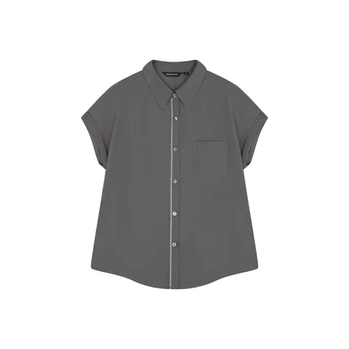 Mo Han Yi Mei Рубашка Женская Темно-Серый