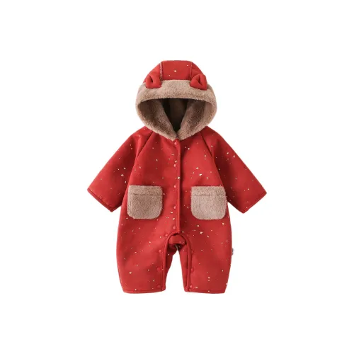 XiaoJinBu Красный Малыш Комбинезоны Ползунки