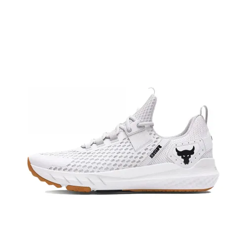 Under Armour Project Rock BSR противоскользящие и устойчивые к истиранию низкие кроссовки для тренировок мужские белые
