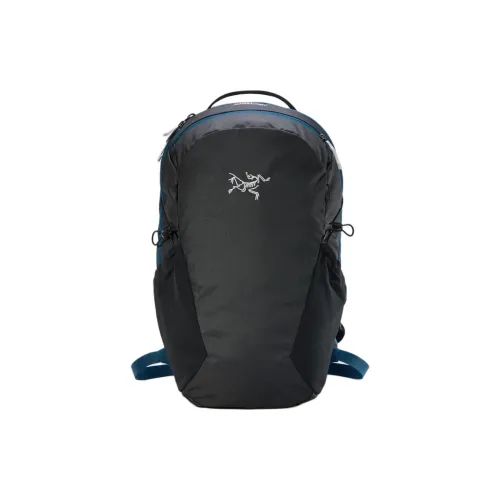 Arcteryx Mantis 16L Альпинистский рюкзак Outdoor Сумка Полиэстер Вязаный материал Черный и Церулеан Синий Унисекс