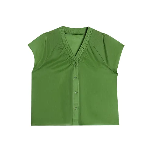 GZQJ Зеленые Женские Рубашки