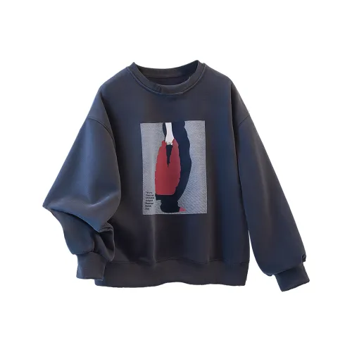 SIBAISHE Темно-синий синий женский свитшот