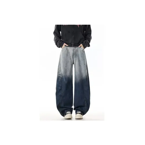 WUHA CREW Blue Unisex Jeans
