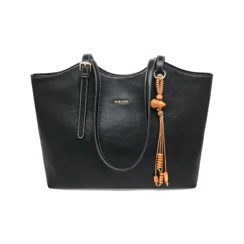 AOKANG Полиуретановая кожа Сумка через плечо Большая Женская Классическая Черная Кофейная Медовый чай Коричневая