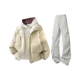 Абрикос + Светло-серые штаны