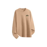 [1 пачка термический круглый вырез] хаки (Mf дикая природа следы логотип на груди)