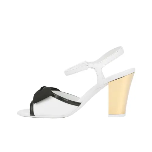 CHANEL One Ремень Сандалии 8,5 см Женские Белые