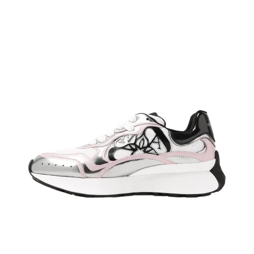 Alexander McQueen Sprint Runner Low Топ Повседневная обувь Женская Белая Розовая