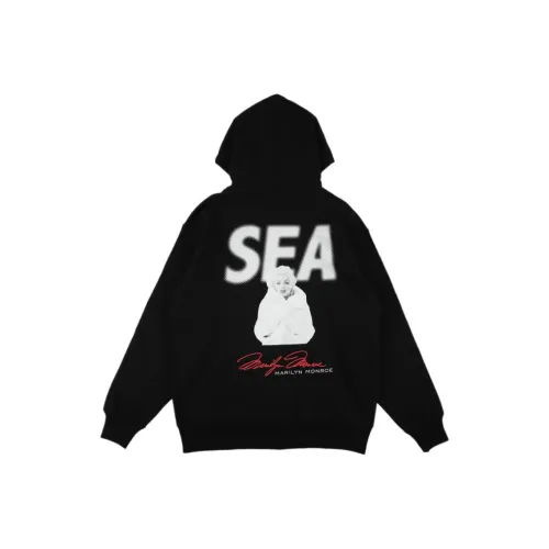 WIND AND SEA совместное издание Marilyn Monroe Коллаборация Fw25 ZIP с капюшоном Свитшот Рубашка Свитшот Унисекс