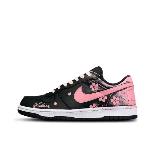 Nike BIG Tower Кролик Креативный Устойчивый к истиранию Низкий Топ Скейтборд Кроссовки Мужские Розовый Черный