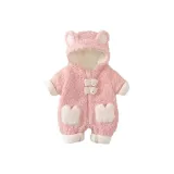 Розовый-A-2 Облако Бархат Двойной Медведь Хлопок Толстовка