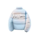 Синий пуховик