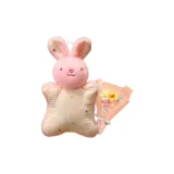 Маленький Розовый Кролик + Маленький Кремовый Букет