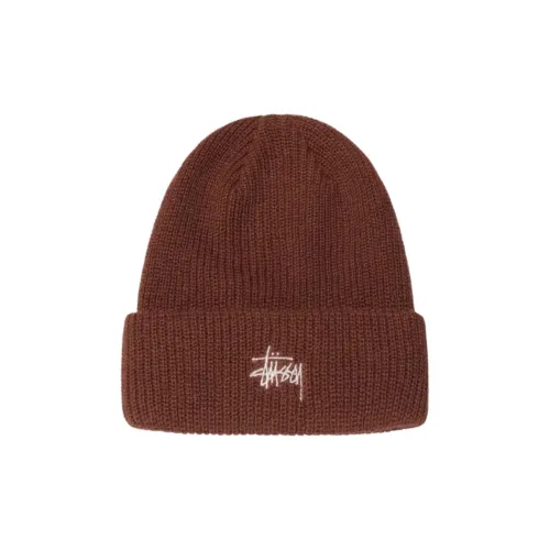 Stussy Акриловые Шапки-бини Унисекс Кирпично-красный