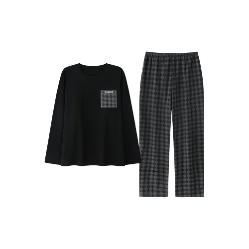 J TOO Черный мужской комплект пижам