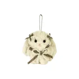 Серьги-подвески в стиле банта, цвет кофе, с кроликом