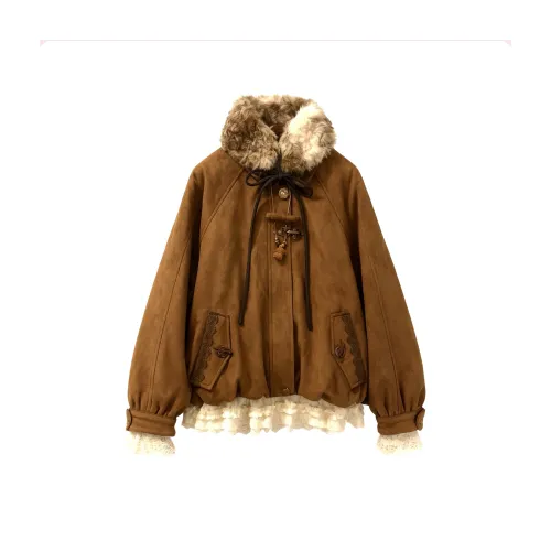 XIAOLIZI Коричневый Унисекс Куртки